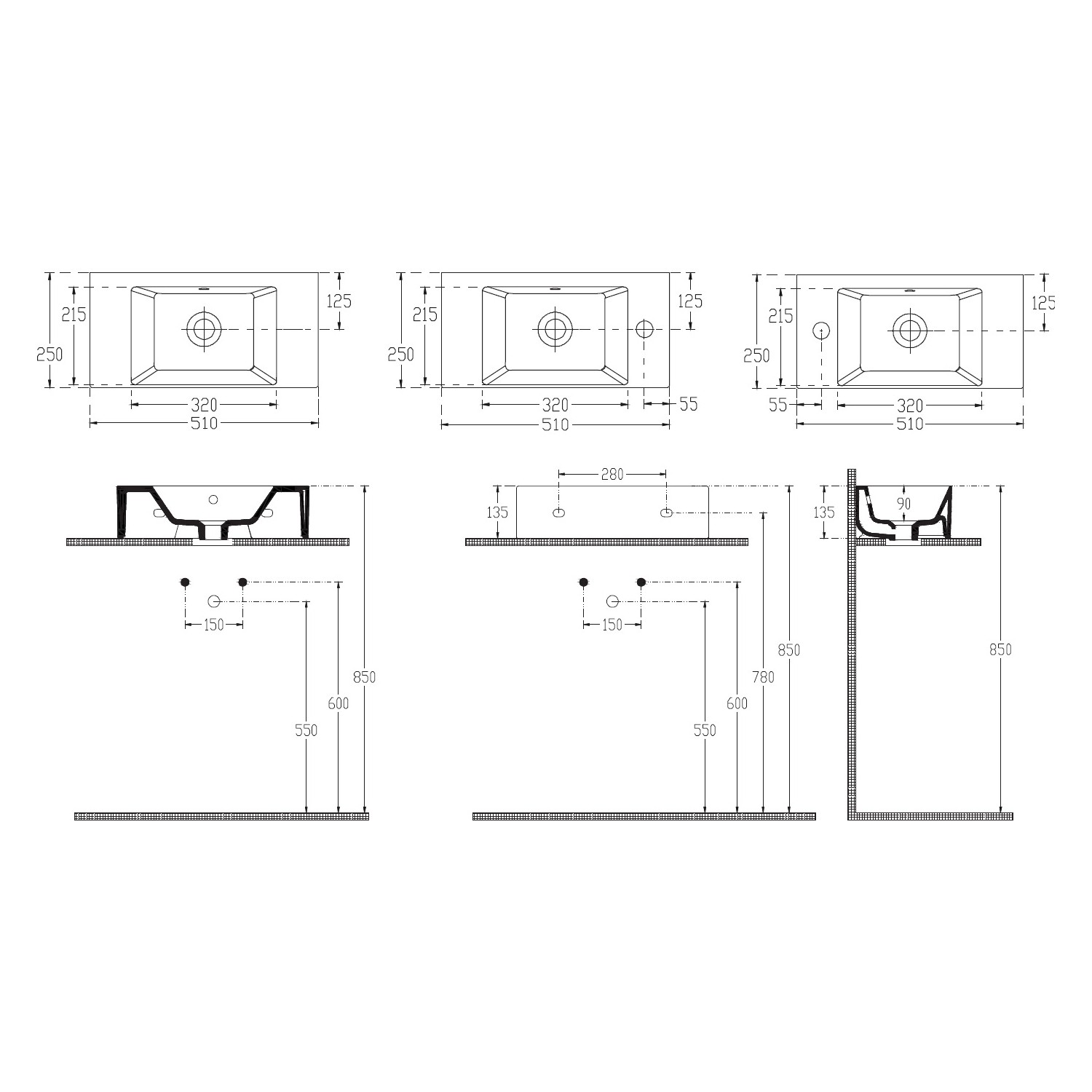 Isvea Sistema Z Frame 51 cm Lavabo - Görsel 2