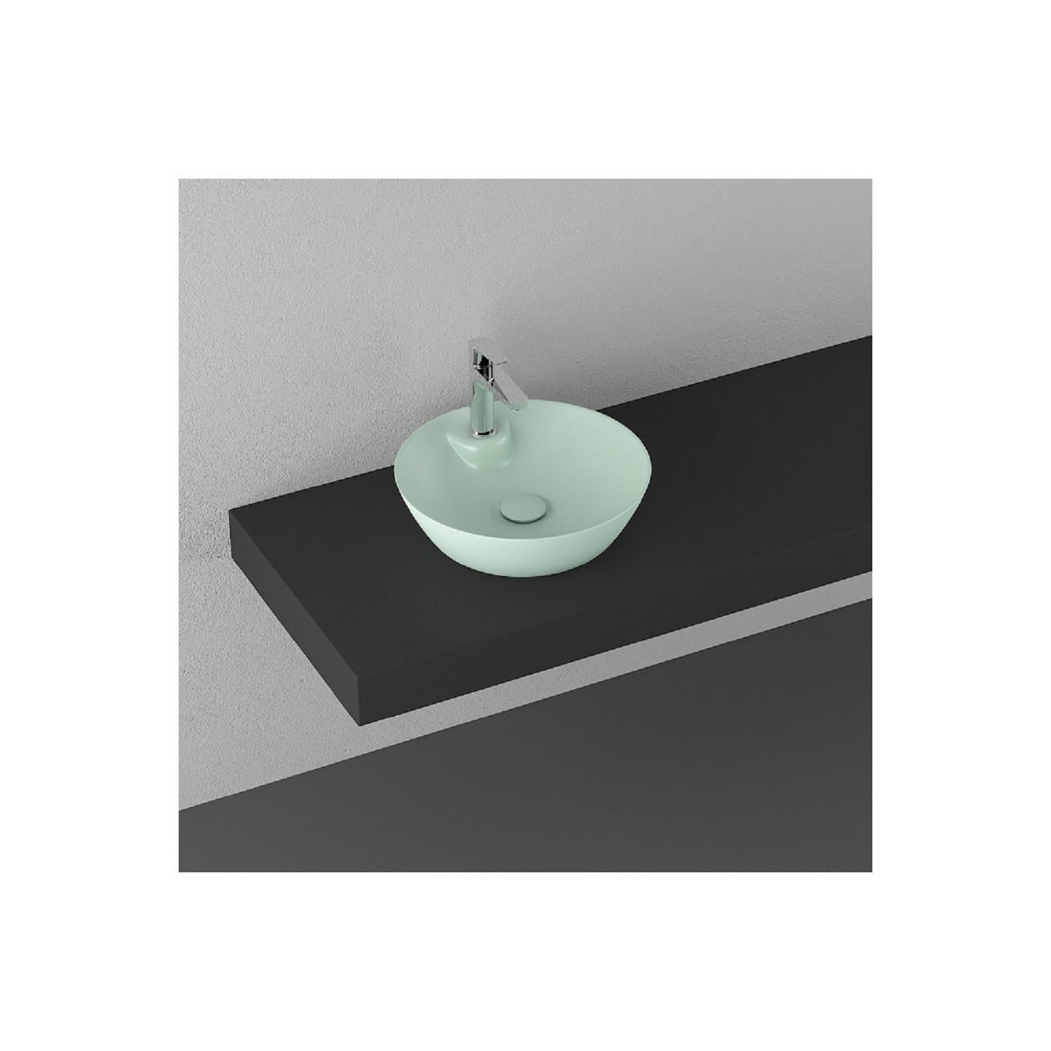 Isvea Sistema Y Soft Tezgahüstü Lavabo 45 cm Mint Yeşil