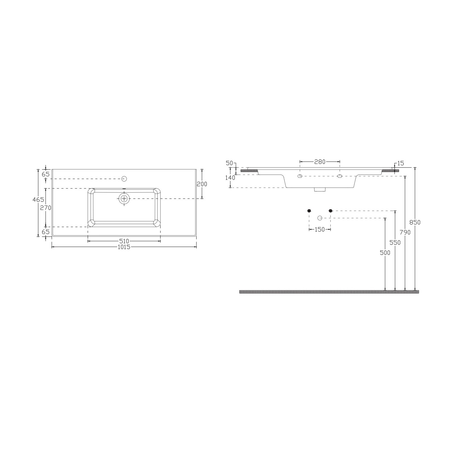Isvea Sistemat Flat Etajerli Lavabo 101 cm - Görsel 2