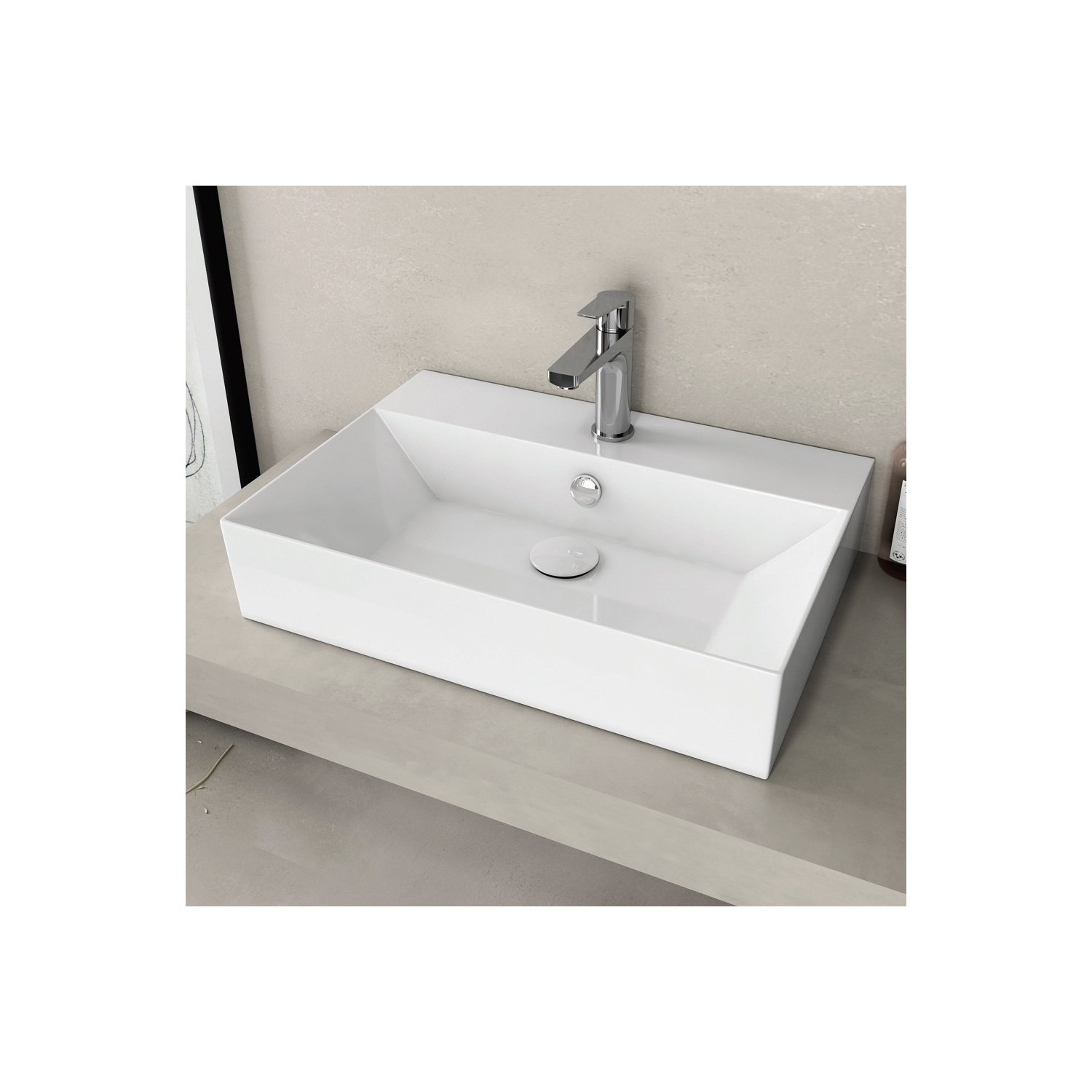 Isvea Sistemaz Frame 50 cm Tezgahüstü Lavabo - Görsel 3