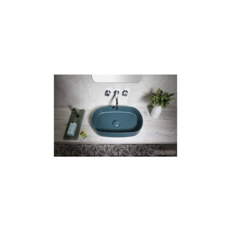 Isvea Infinity Petrol Yeşili Oval Lavabo 55X36 cm