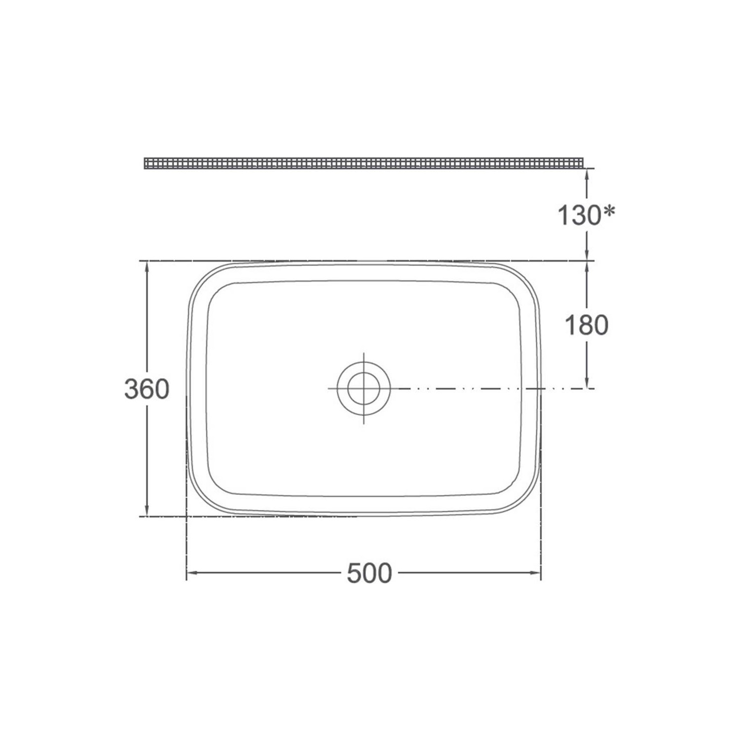 Isvea Infinity Tezgah Üzeri Lavabo 50CM Mat Beyaz - Görsel 2