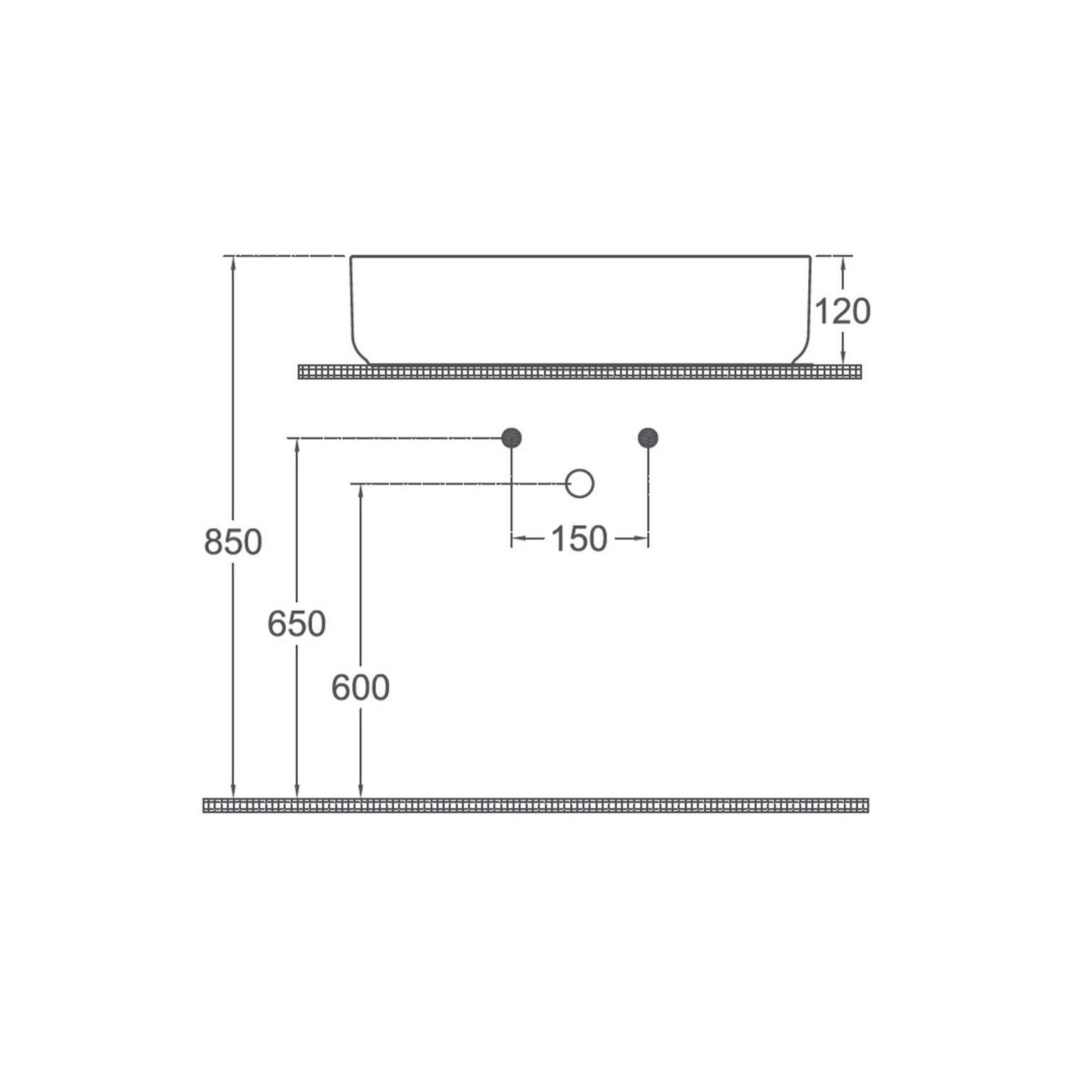Isvea Infinity Tezgah Üzeri Lavabo 50CM Mat Beyaz - Görsel 3