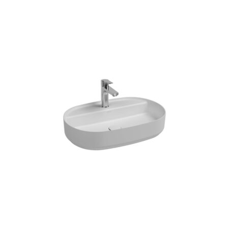 Isvea Infinity Batarya Delikli Tezgah Üzeri Lavabo 60 cm Mat Beyaz