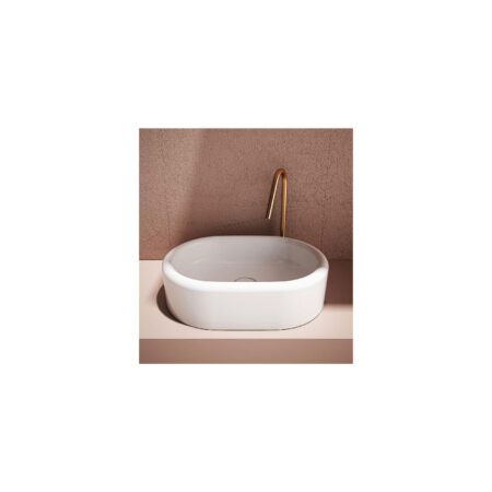 Isvea Italy Curvo Tezgah Üstü Çanak Lavabo 600X420XH160 cm Parlak Beyaz