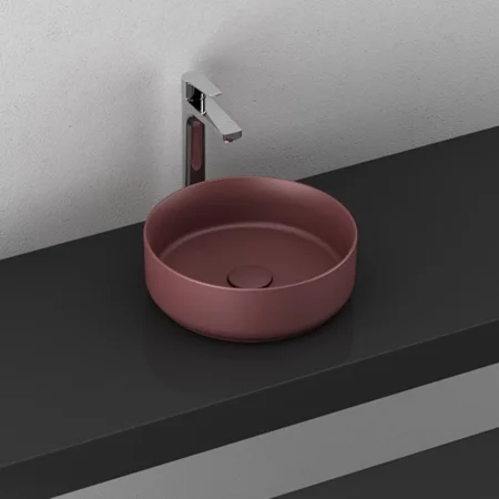 İsvea infinity tezgah Üstü lavabo 36 cm rustik bordo 10nf65036 2r