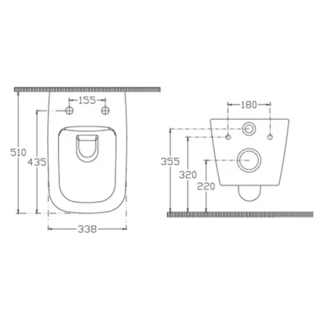 isvea vea cubo rimless asma klozet antrasit