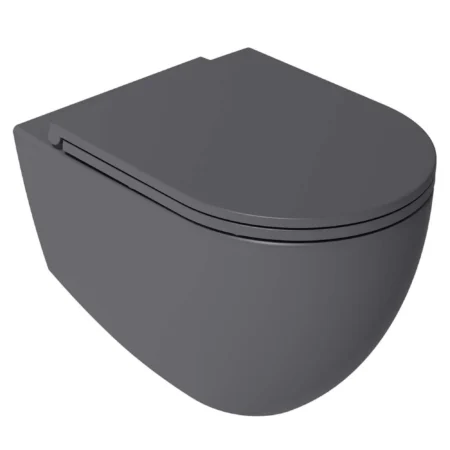 isvea infinity asma klozet antrasit ve f 50 antrasit yavaş kapanan klozet kapağı dahil