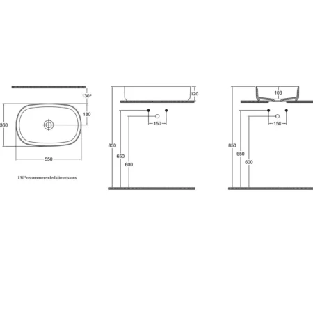 isvea infinity tezgah Üzeri lavabo 55 cm rustik bordo 10nf65055 2r