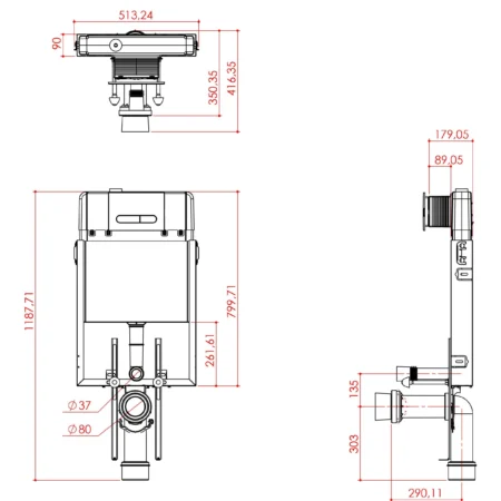 İsvea durezza tuğla tipi gömme rezervuar 3'lü seti (gömme rez.+mat kapak+stop valf)