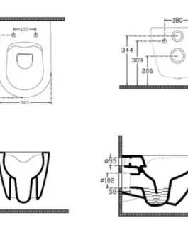 isvea infinity clearim plus asma klozet rustik bordo extra dekorsuz 10nf02001 2r