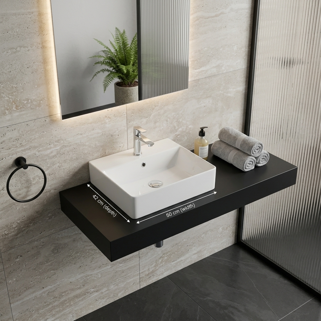 Isvea Sistema Z Frame Tezgah Üstü Lavabo 50x42 cm - Görsel 2
