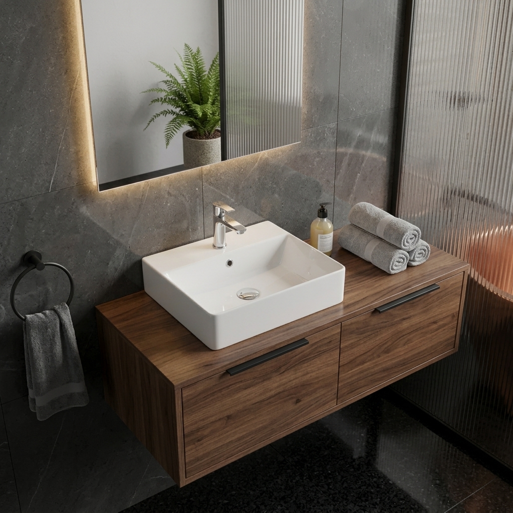 Isvea Sistema Z Frame Tezgah Üstü Lavabo 50x42 cm