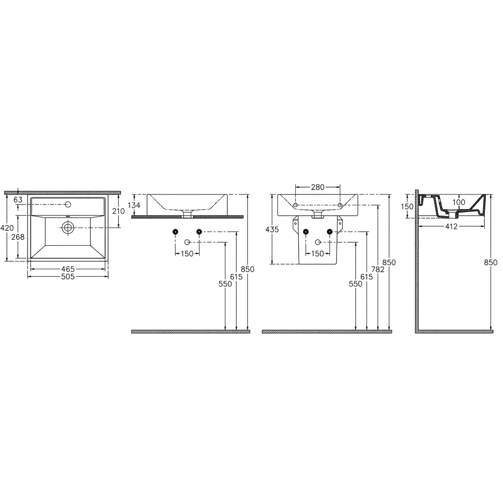 Isvea Sistema Z Frame Tezgah Üstü Lavabo 50x42 cm - Görsel 4
