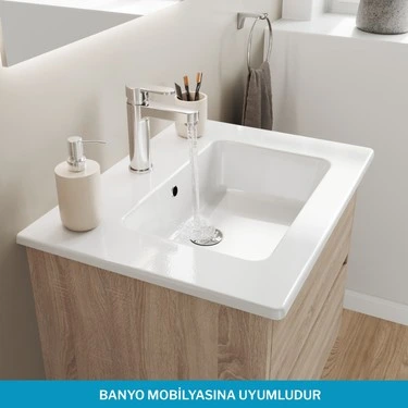 Isvea Sistema T Flat Etajerli Lavabo 70 cm -10SL50071