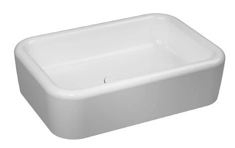 Curvo Tezgah Üstü Lavabo Beyaz 60 cm - Köşeli Model - Görsel 3