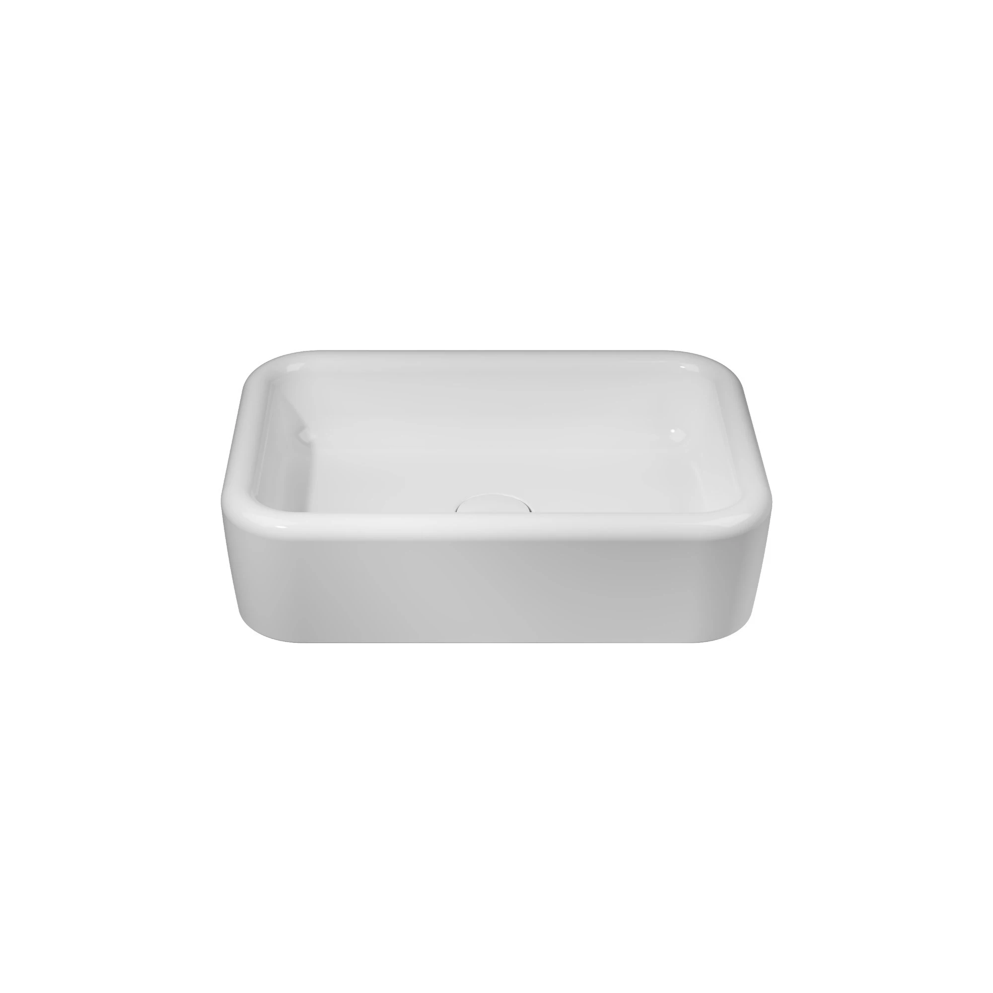Curvo Tezgah Üstü Lavabo Beyaz 60 cm - Köşeli Model - Görsel 2