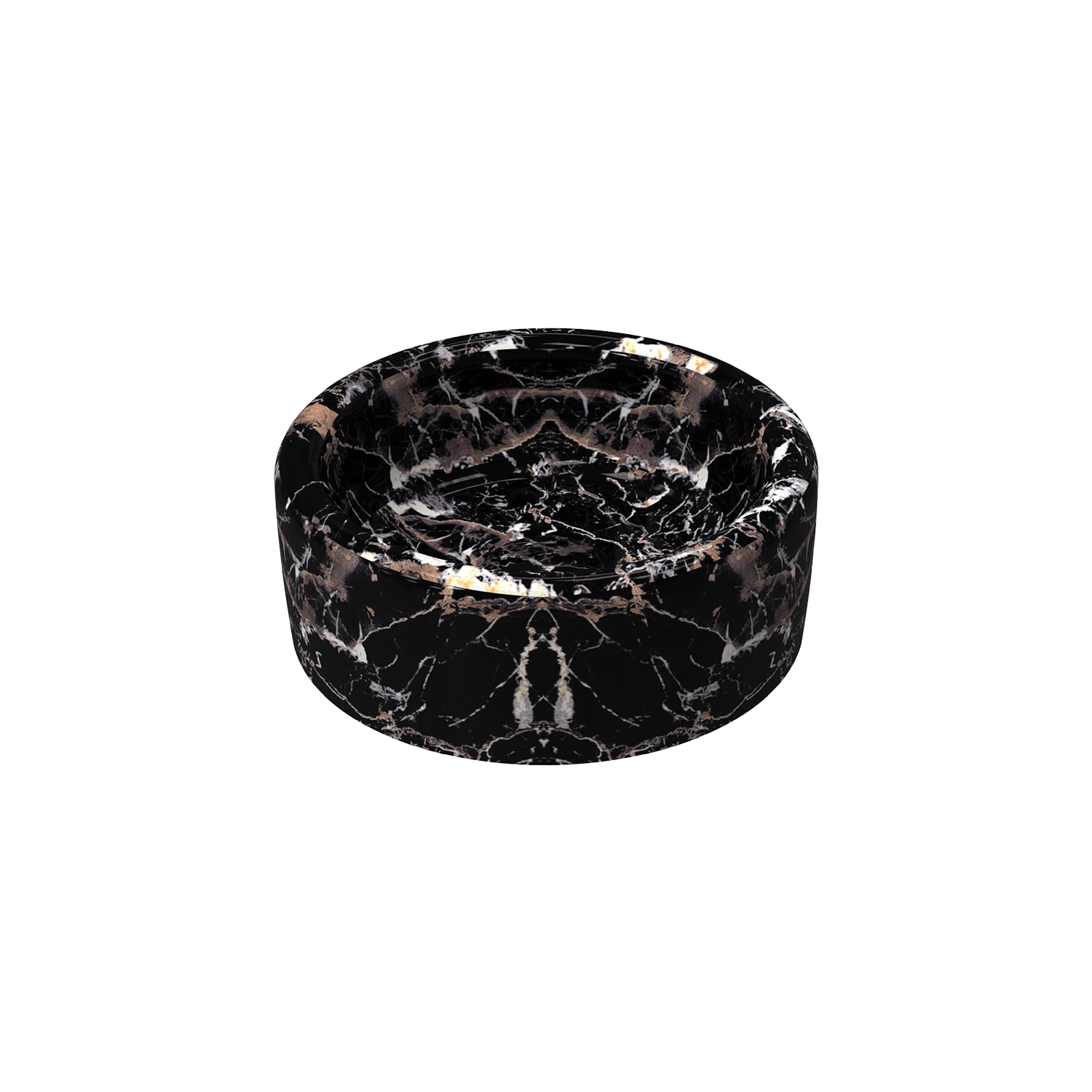CURVO Tezgah Üstü Lavabo 42 cm Marmo Siyah - Görsel 2