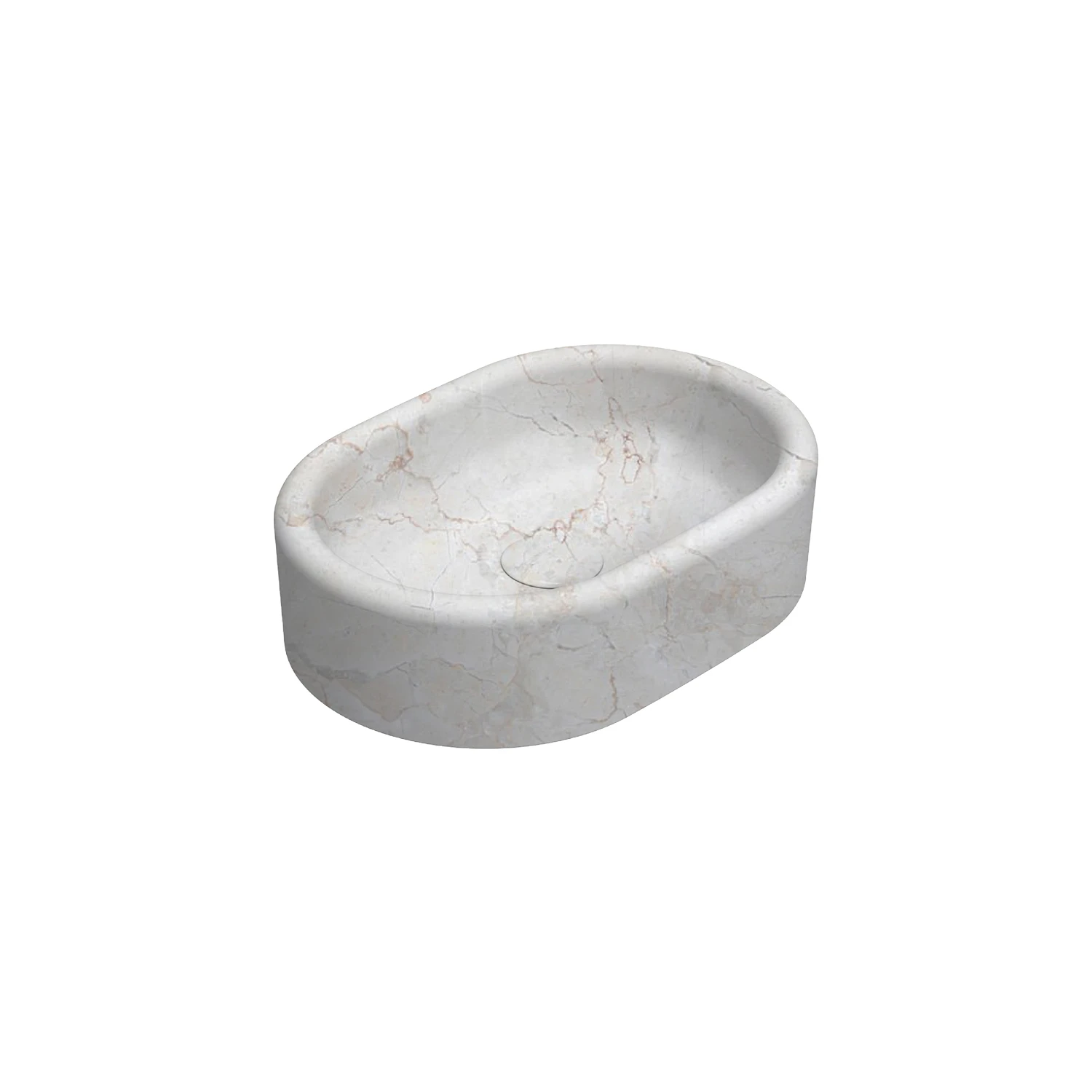 CURVO Tezgah Üstü Lavabo 60 cm Travertino