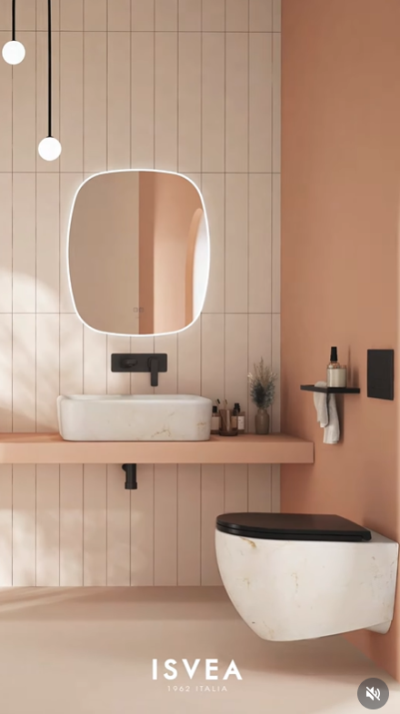 CURVO Tezgah Üstü Lavabo 60 cm Travertino (Köşe) - Görsel 2