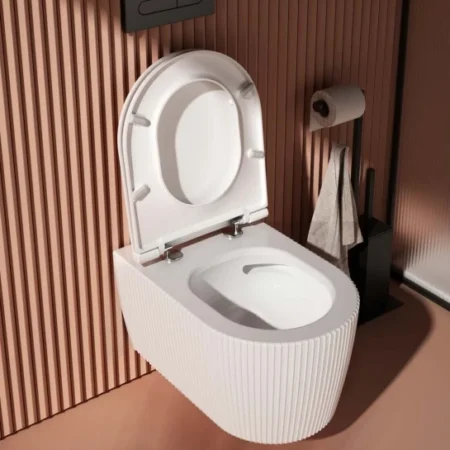 Isvea Sintesi Line Dekorlu Asma Klozet ve Duroplast Kapak Set